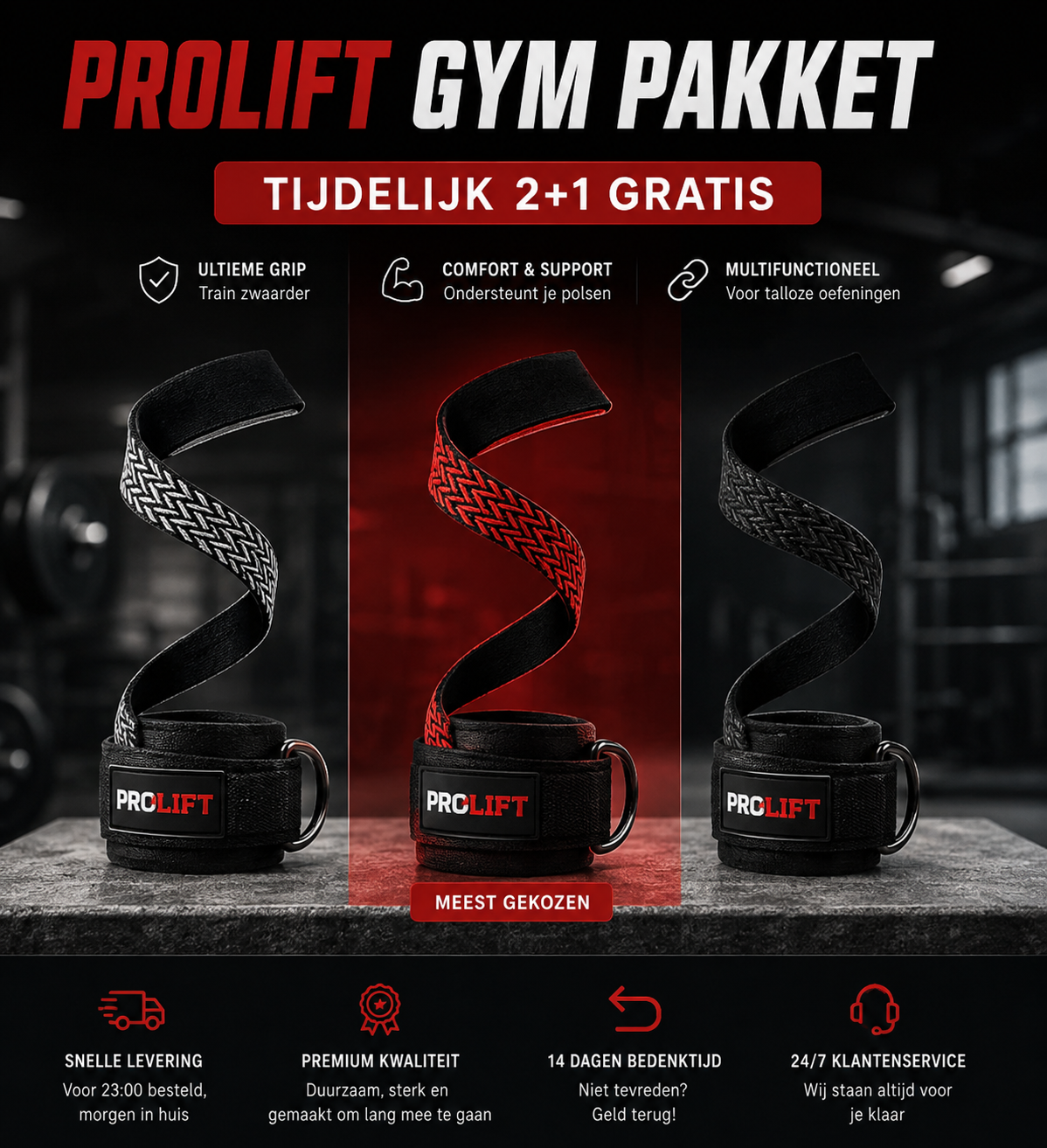 ProLift™ DUALGRIP - Lifting Straps