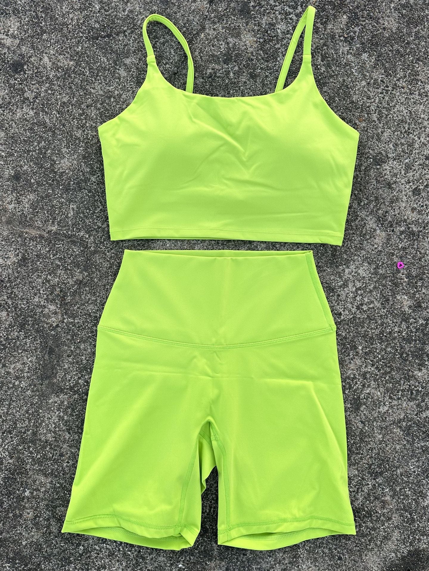Women's Tight Yoga Cycling Shorts suit U-Shaped Strap Bra Outer Wear Sports Underwear gym yoga set
